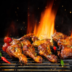 Viande de lapin grillée